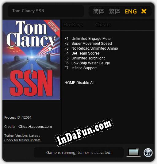 Tom Clancy SSN: TRAINER AND CHEATS (V1.0.34)