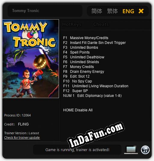 Tommy Tronic: Cheats, Trainer +13 [FLiNG]