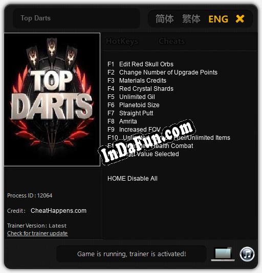 Top Darts: Cheats, Trainer +12 [CheatHappens.com]