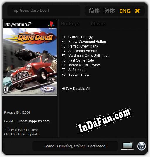 Top Gear: Dare Devil: Trainer +9 [v1.6]