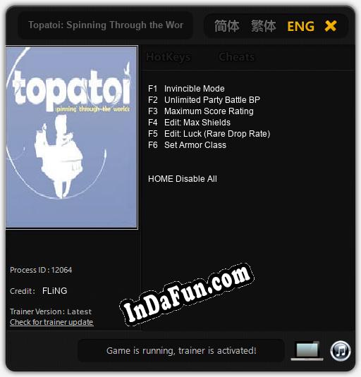Topatoi: Spinning Through the Worlds: TRAINER AND CHEATS (V1.0.77)