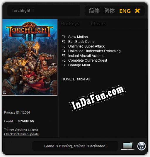 Trainer for Torchlight II [v1.0.6]