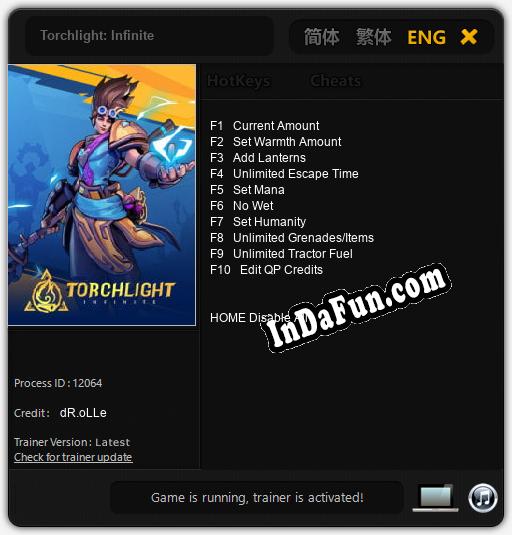 Torchlight: Infinite: Trainer +10 [v1.1]