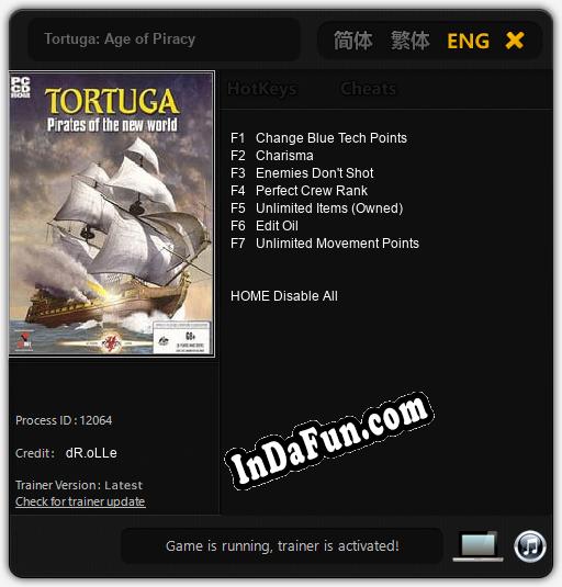 Tortuga: Age of Piracy: TRAINER AND CHEATS (V1.0.46)