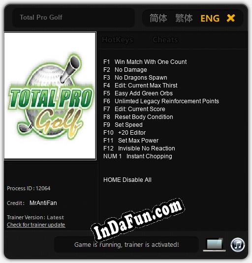 Total Pro Golf: Cheats, Trainer +13 [MrAntiFan]