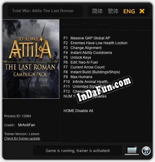 Total War: Attila The Last Roman: Cheats, Trainer +13 [MrAntiFan]