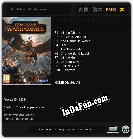 Total War: Warhammer: Trainer +10 [v1.9]