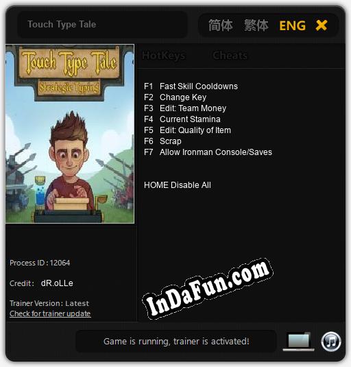 Trainer for Touch Type Tale [v1.0.3]