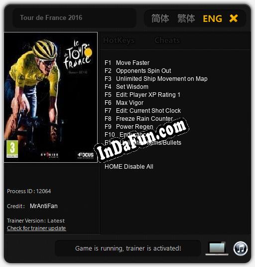 Tour de France 2016: Trainer +11 [v1.8]