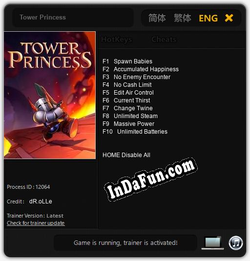 Tower Princess: Trainer +10 [v1.1]