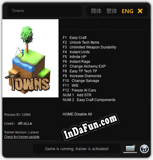 Towns: Cheats, Trainer +14 [dR.oLLe]