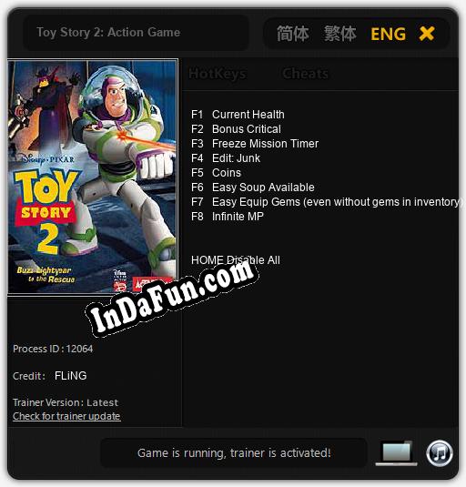 Toy Story 2: Action Game: TRAINER AND CHEATS (V1.0.53)