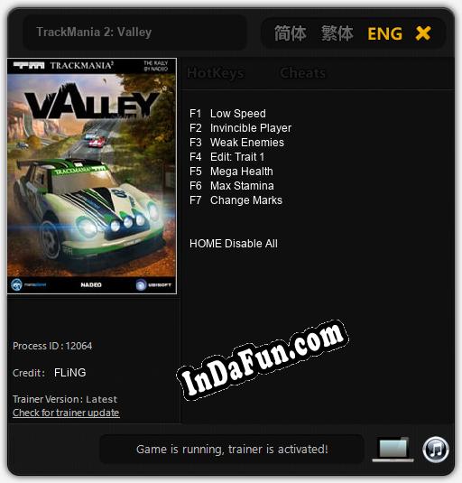 TrackMania 2: Valley: Trainer +7 [v1.7]