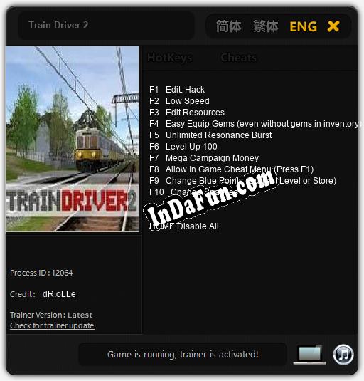 Train Driver 2: Cheats, Trainer +10 [dR.oLLe]