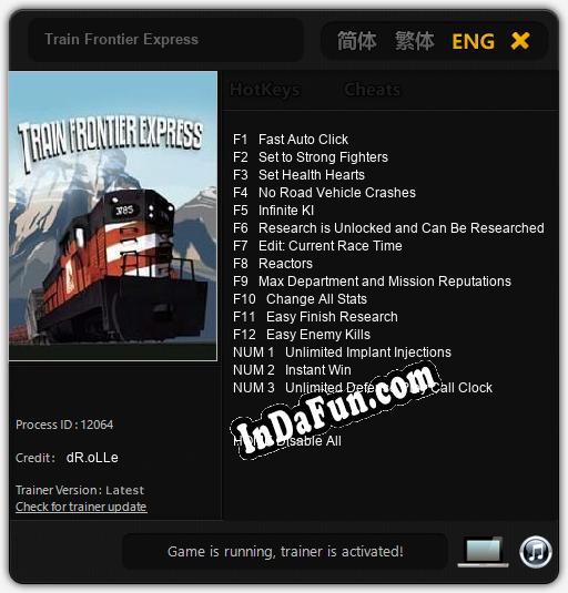 Train Frontier Express: Cheats, Trainer +15 [dR.oLLe]