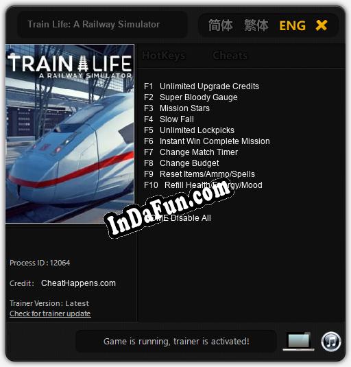 Train Life: A Railway Simulator: Trainer +10 [v1.7]