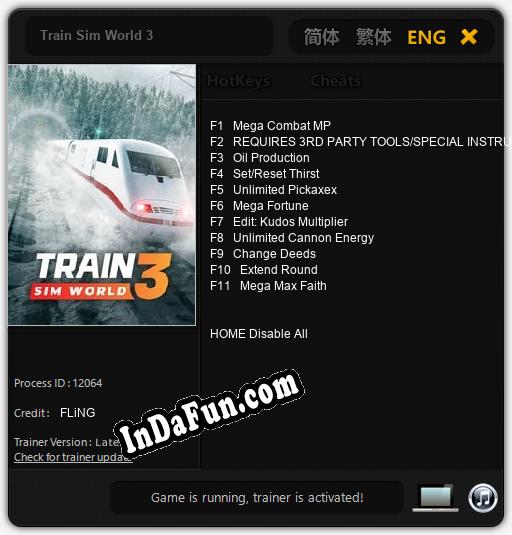 Train Sim World 3: TRAINER AND CHEATS (V1.0.60)