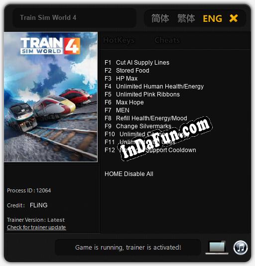 Trainer for Train Sim World 4 [v1.0.9]