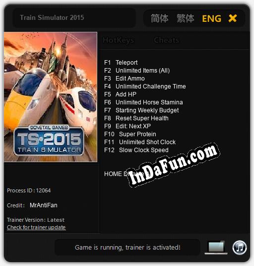 Train Simulator 2015: Cheats, Trainer +12 [MrAntiFan]