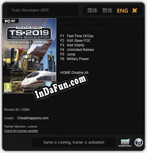 Trainer for Train Simulator 2019 [v1.0.1]