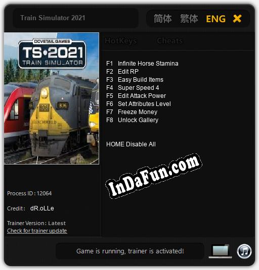 Trainer for Train Simulator 2021 [v1.0.1]