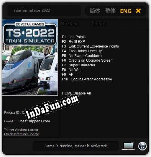 Train Simulator 2022: Trainer +10 [v1.6]