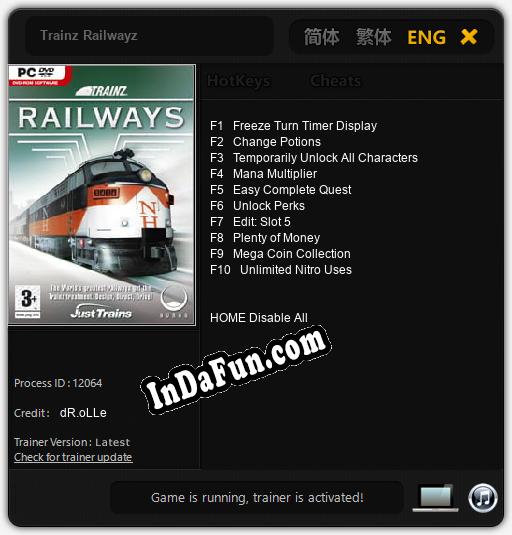 Trainz Railwayz: Cheats, Trainer +10 [dR.oLLe]