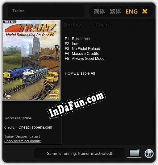 Trainz: Cheats, Trainer +5 [CheatHappens.com]