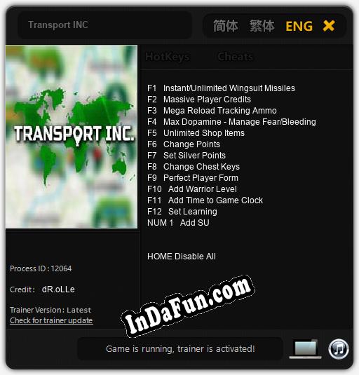 Transport INC: Cheats, Trainer +13 [dR.oLLe]
