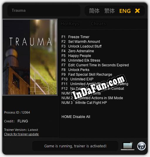 Trauma: TRAINER AND CHEATS (V1.0.81)