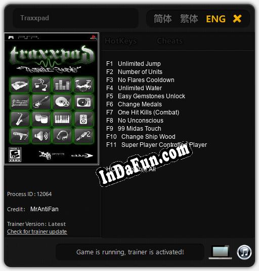 Traxxpad: TRAINER AND CHEATS (V1.0.38)