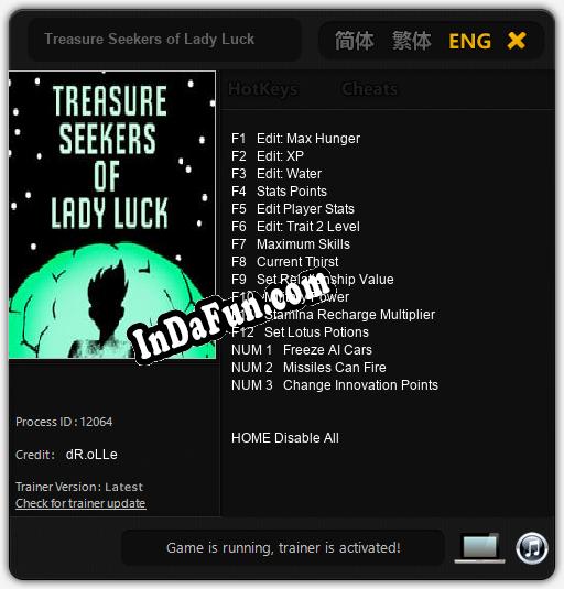 Treasure Seekers of Lady Luck: Trainer +15 [v1.6]