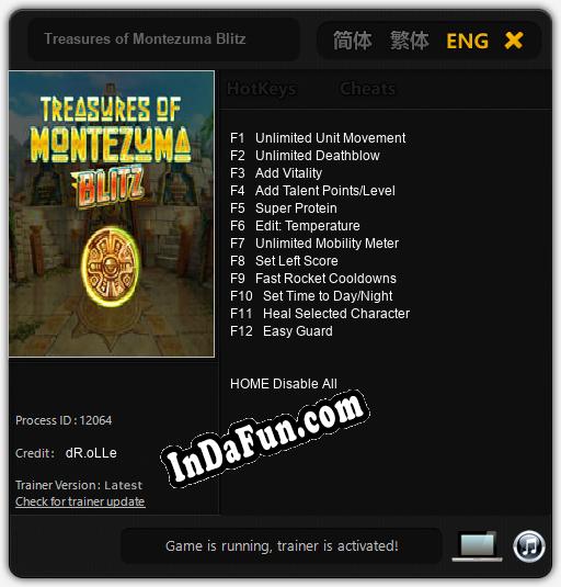 Treasures of Montezuma Blitz: Trainer +12 [v1.8]