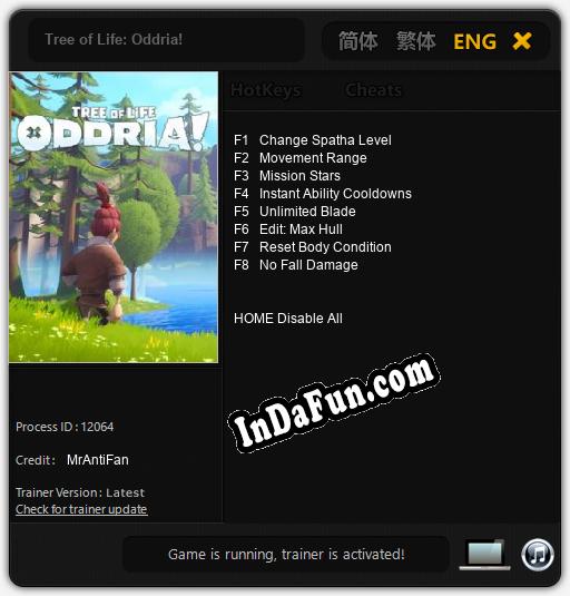 Tree of Life: Oddria!: Trainer +8 [v1.3]