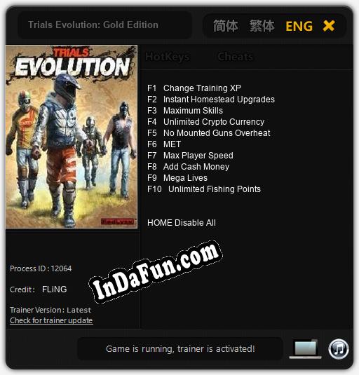 Trials Evolution: Gold Edition: Trainer +10 [v1.8]