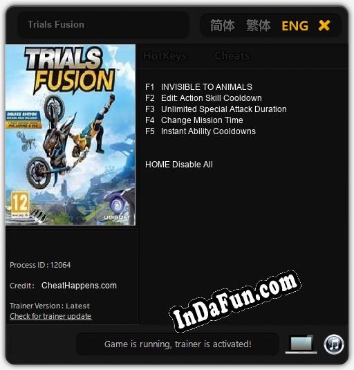 Trials Fusion: Cheats, Trainer +5 [CheatHappens.com]