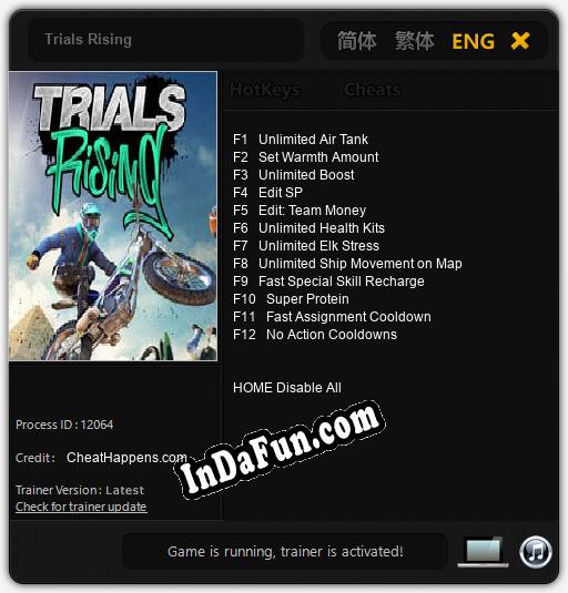 Trials Rising: Cheats, Trainer +12 [CheatHappens.com]