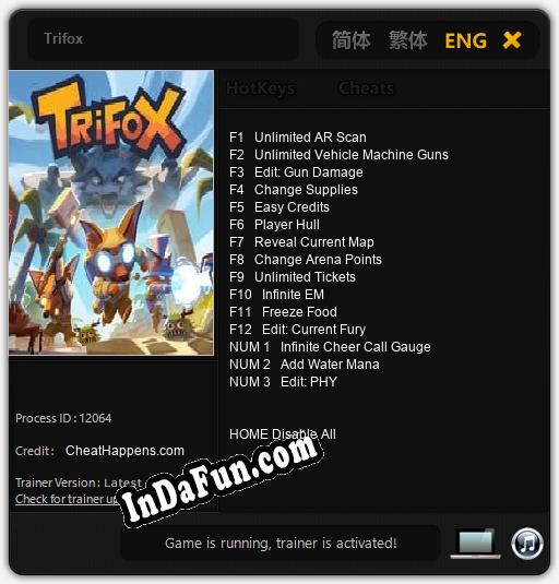 Trifox: Cheats, Trainer +15 [CheatHappens.com]