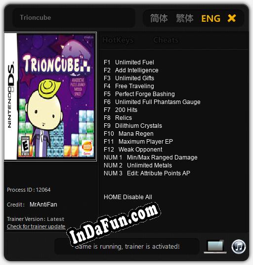 Trioncube: TRAINER AND CHEATS (V1.0.19)