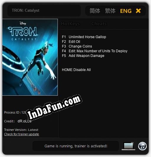 TRON: Catalyst: Trainer +5 [v1.7]