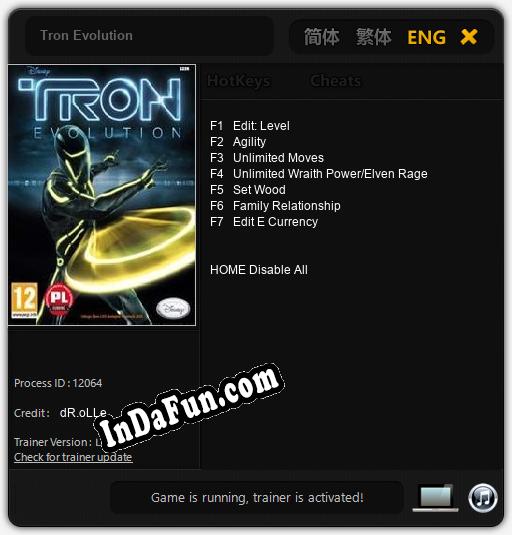 Tron Evolution: TRAINER AND CHEATS (V1.0.58)