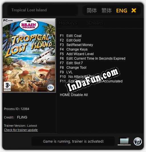 Tropical Lost Island: Cheats, Trainer +11 [FLiNG]