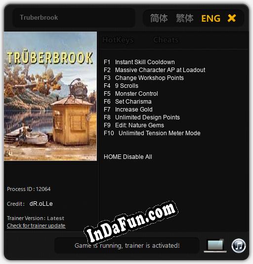 Truberbrook: TRAINER AND CHEATS (V1.0.18)