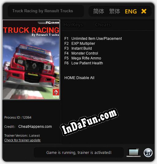 Truck Racing by Renault Trucks: Cheats, Trainer +6 [CheatHappens.com]