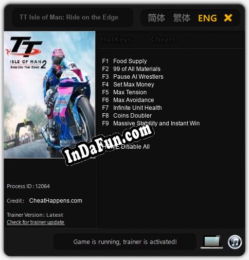 Trainer for TT Isle of Man: Ride on the Edge 2 [v1.0.1]