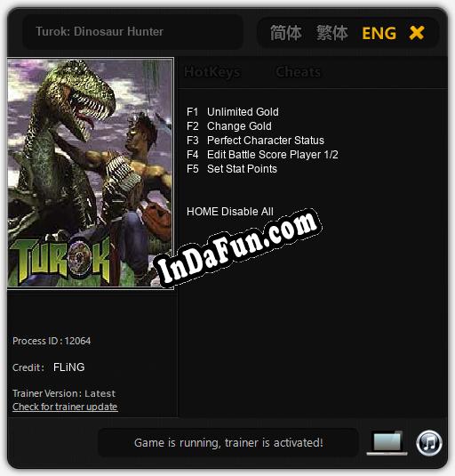 Trainer for Turok: Dinosaur Hunter [v1.0.7]