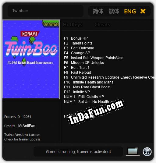 Trainer for Twinbee [v1.0.1]