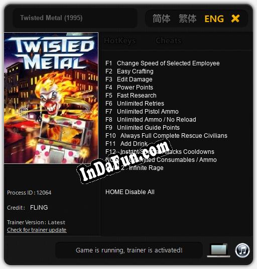 Twisted Metal (1995): Cheats, Trainer +14 [FLiNG]