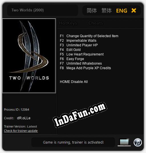 Two Worlds (2000): Cheats, Trainer +8 [dR.oLLe]