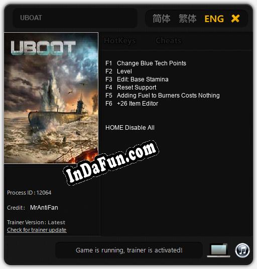 UBOAT: Cheats, Trainer +6 [MrAntiFan]